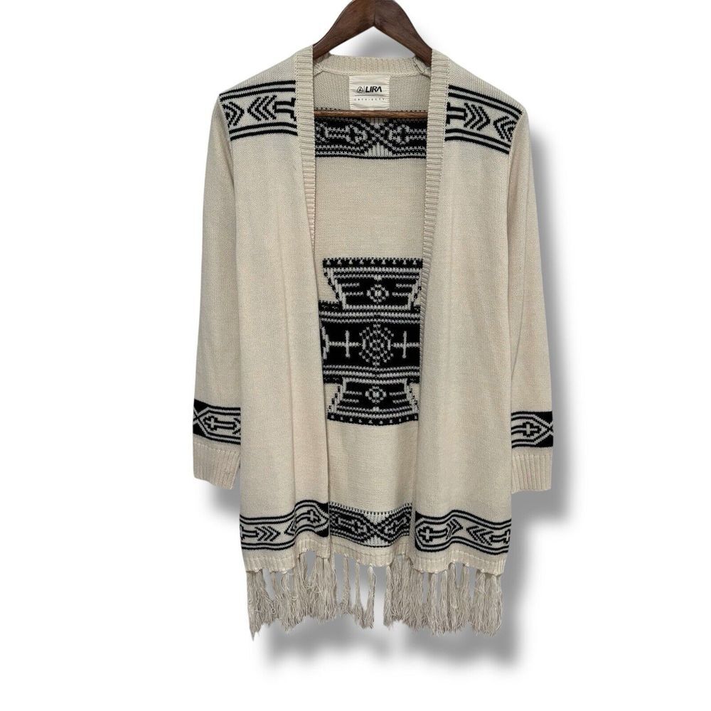 LIRA Women's Aztec Southwestern Cardigan Sweater Size Small 17 x 30
